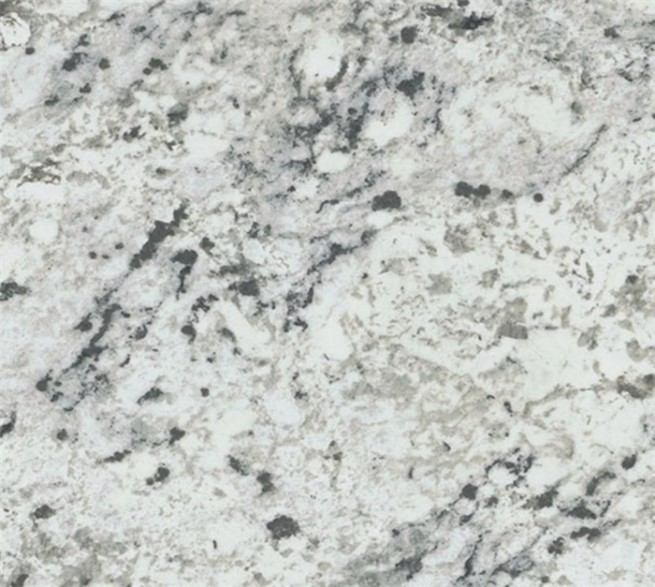 Icy white granite